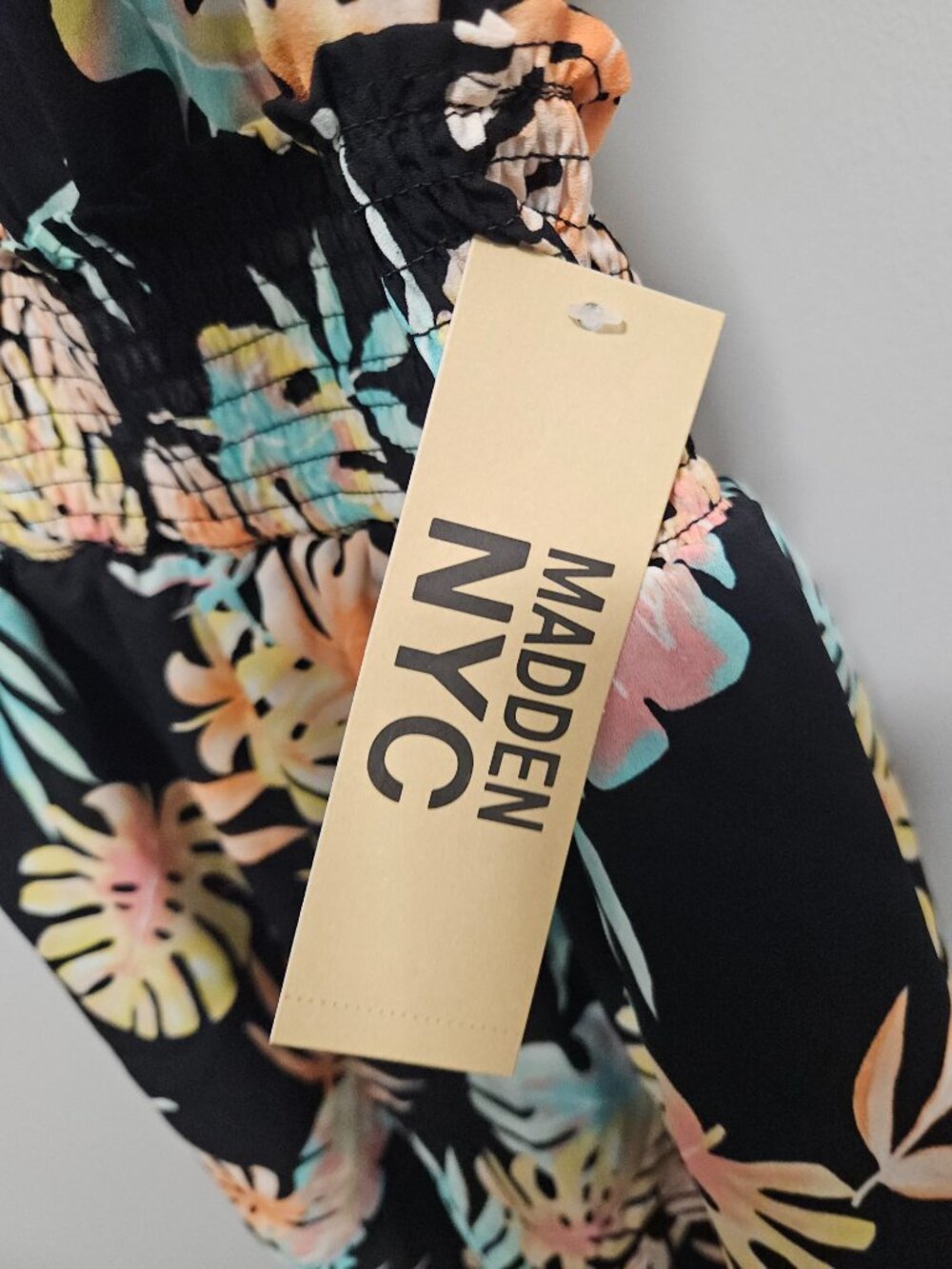 Madden NYC Tropical Halter Dress - Picture 5 of 8